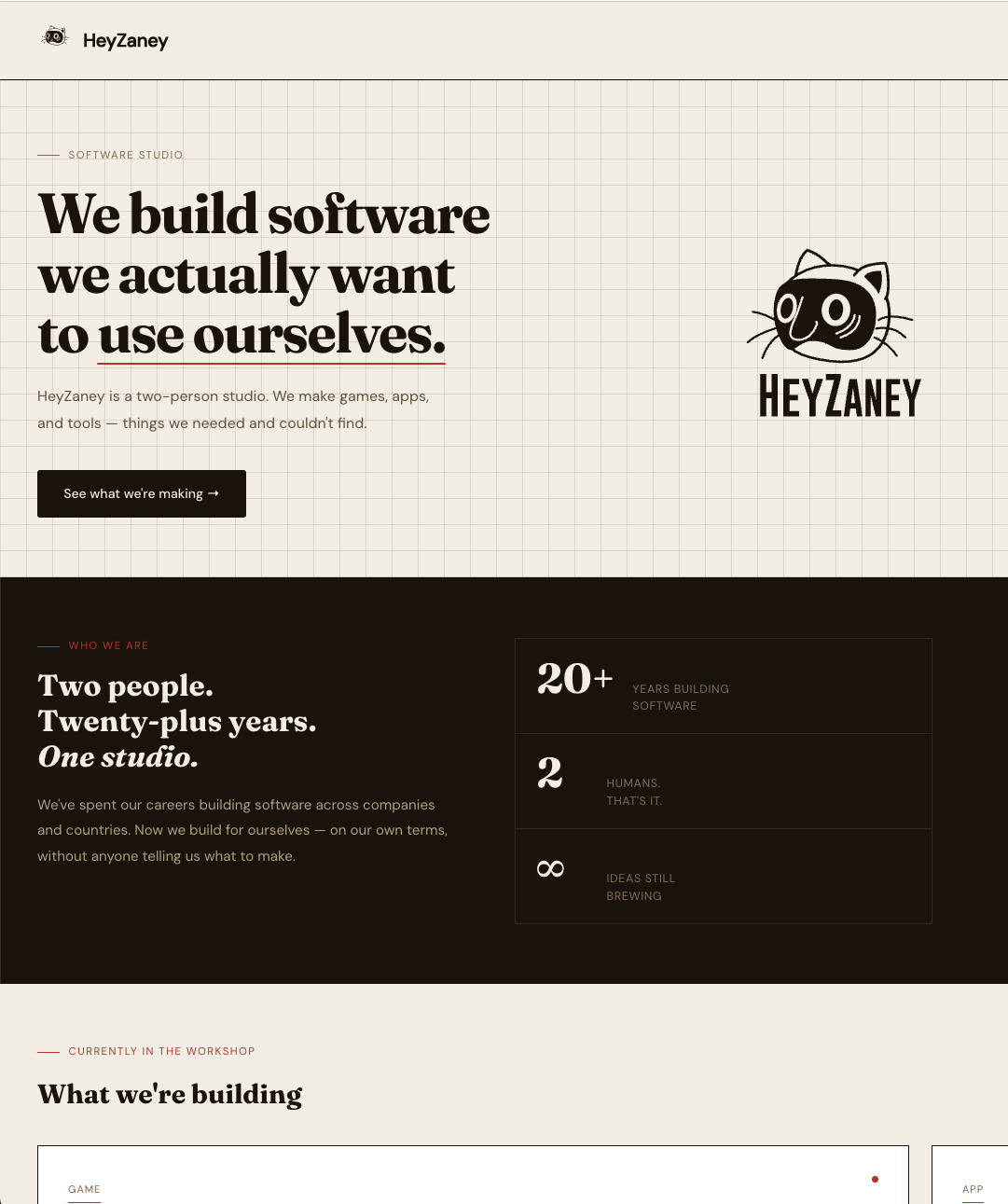 HeyZaney studio interface